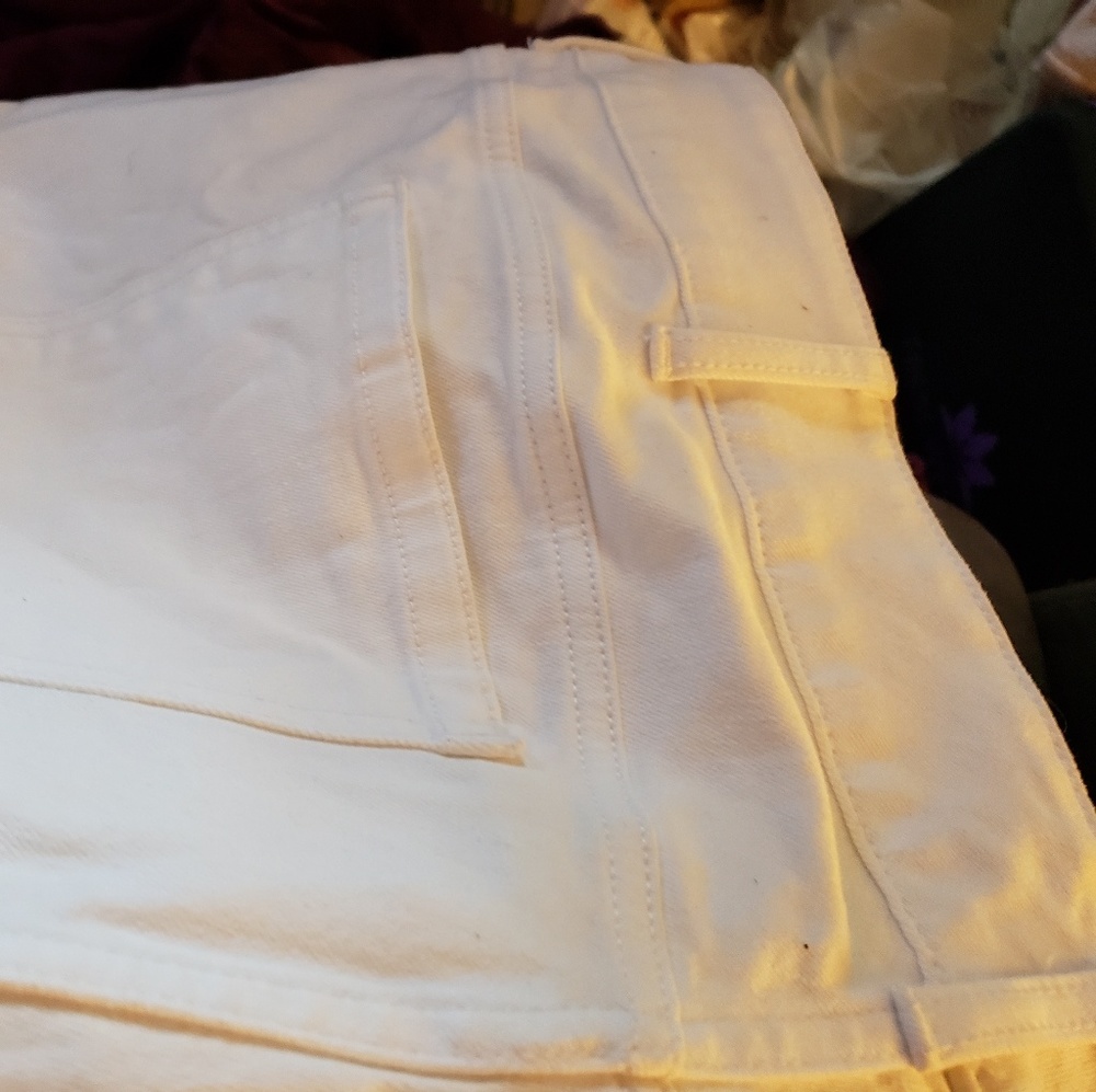 Torrid Flared cuffed stretch white Jean's